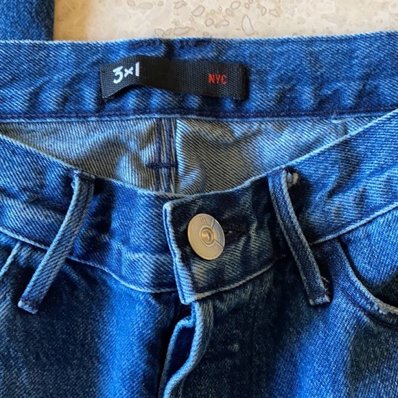 3x1 Fringe Straight Crop in Lima Blue Jean Size: 27 - Picture 3 of 7